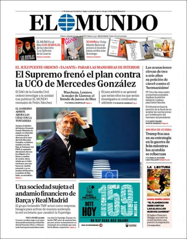 Portada de El Mundo