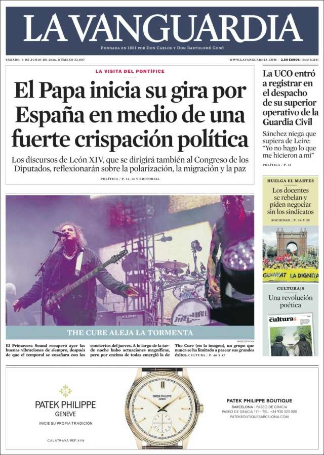 Portada de La Vanguardia