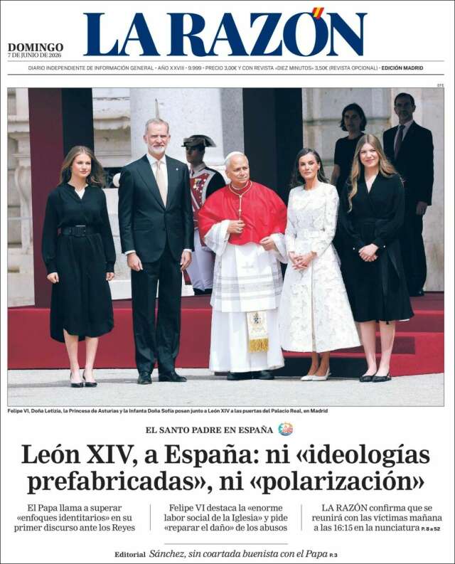 Portada de La Razón