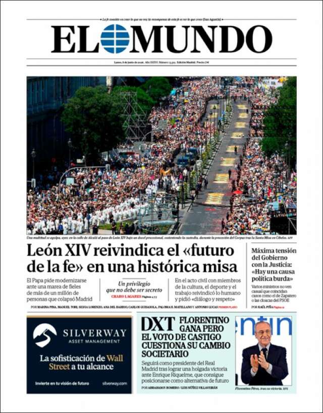 Portada de El Mundo