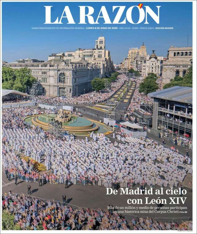 Portada de La Razón
