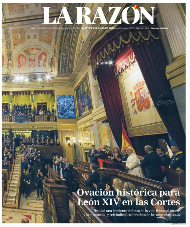 Portada de La Razón