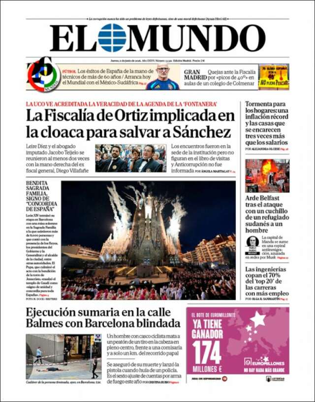 Portada de El Mundo