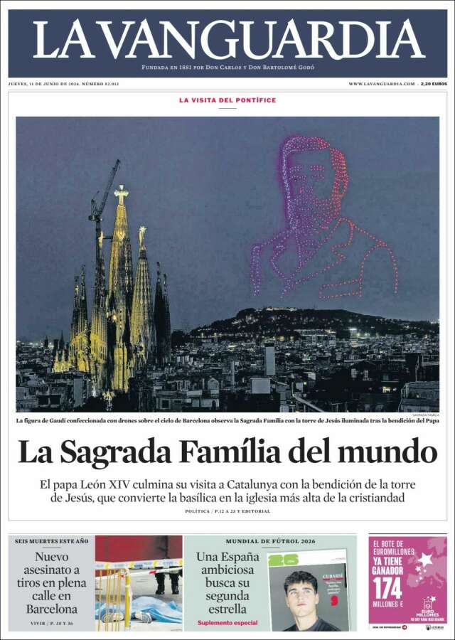 Portada de La Vanguardia