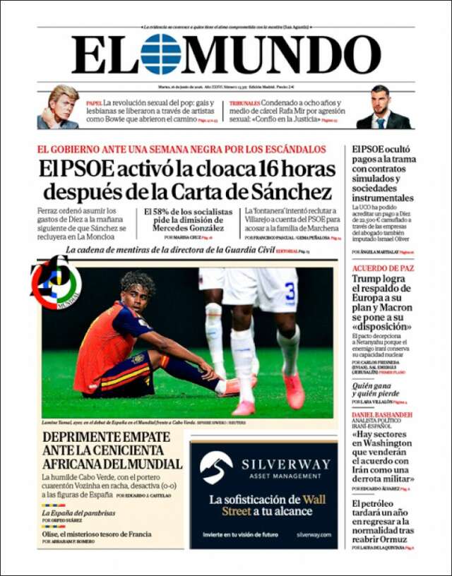Portada de El Mundo