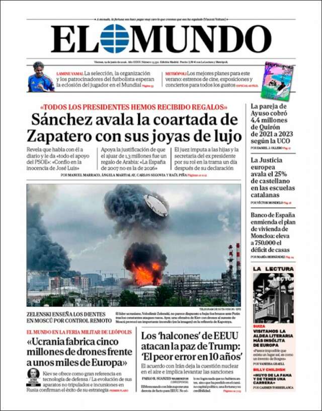 Portada de El Mundo