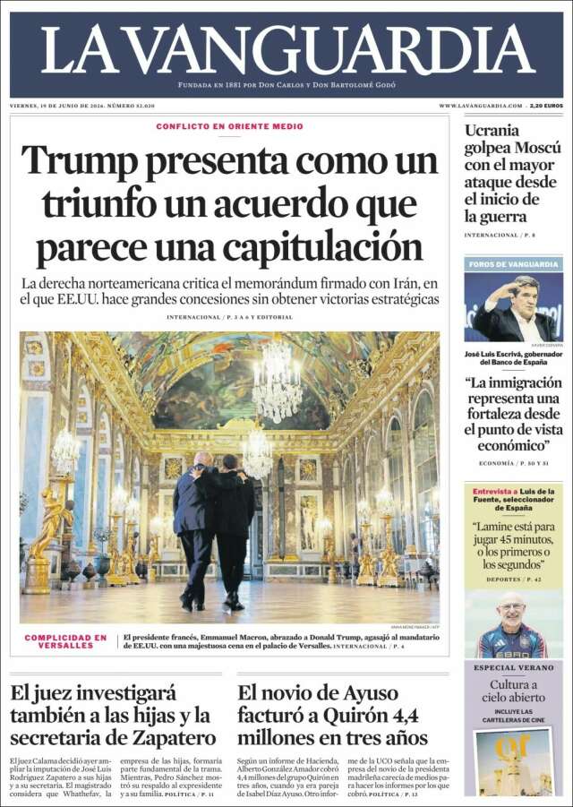 Portada de La Vanguardia