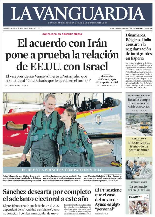 Portada de La Vanguardia