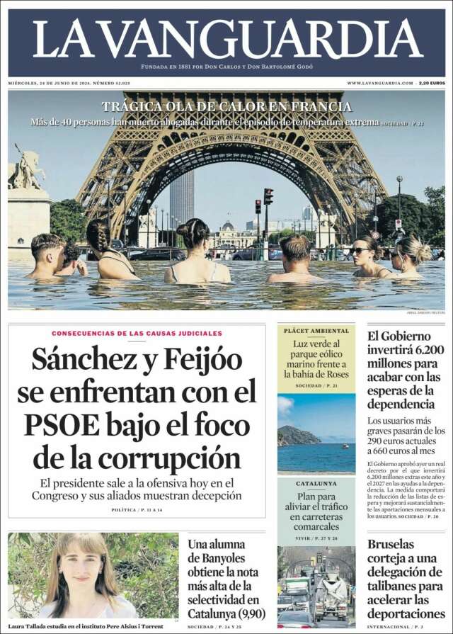 Portada de La Vanguardia