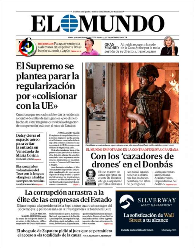 Portada de El Mundo