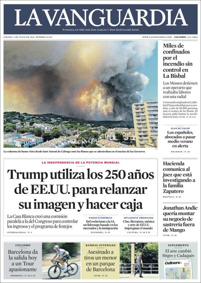 Portada de La Vanguardia