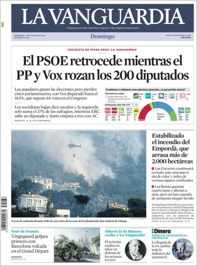 Portada de La Vanguardia