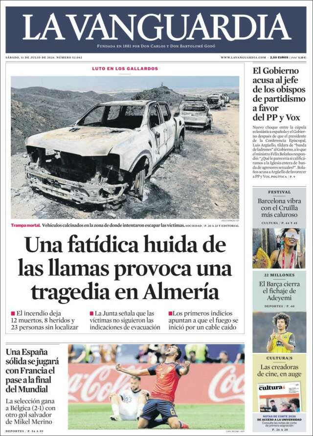 Portada de La Vanguardia