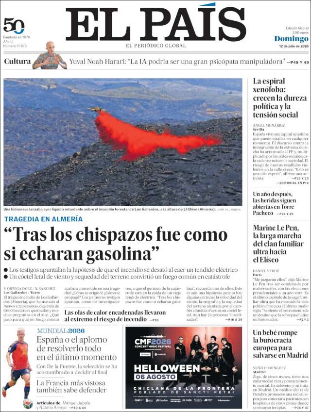 Portada de El País