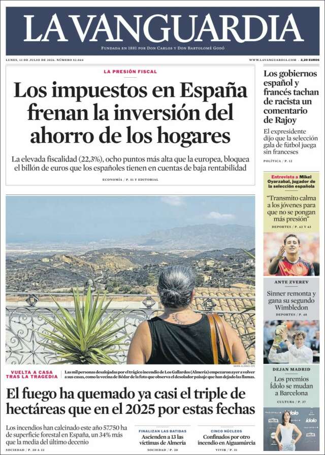 Portada de La Vanguardia