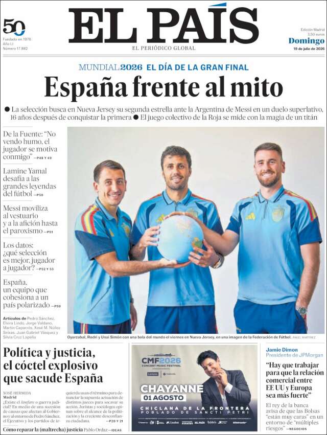 Portada de El País
