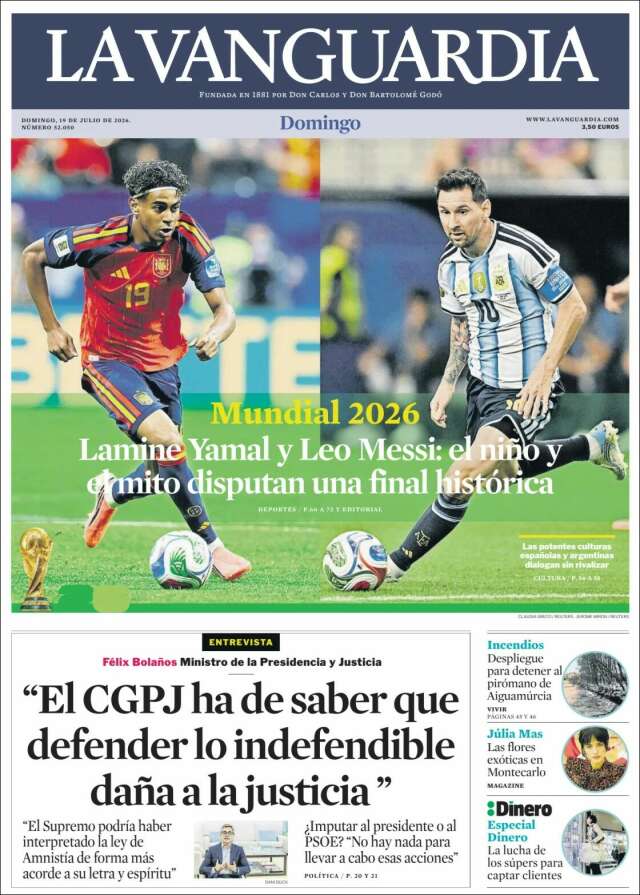 Portada de La Vanguardia