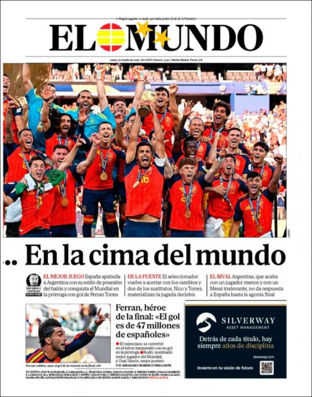 Portada de El Mundo