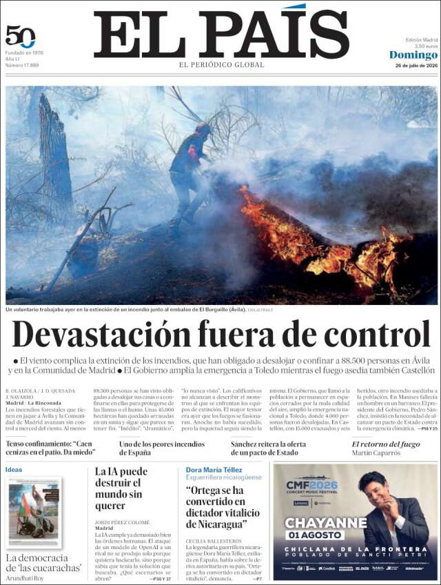 Portada de El País