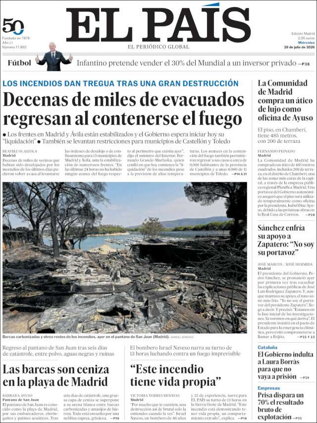 Portada de El País