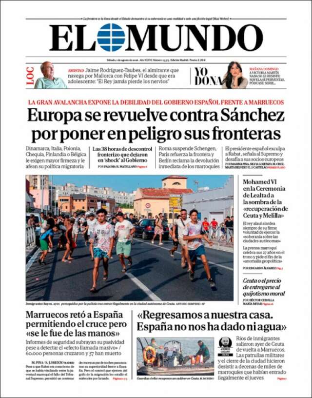 Portada de El Mundo
