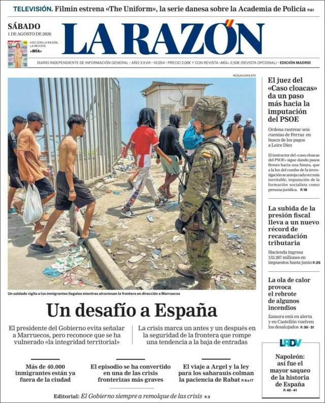 Portada de La Razón