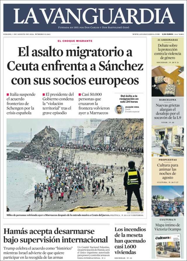 Portada de La Vanguardia