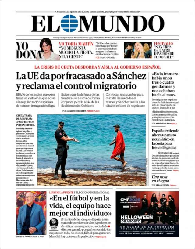Portada de El Mundo