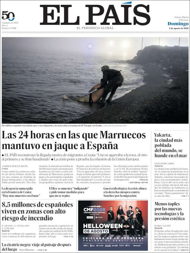 Portada de El País