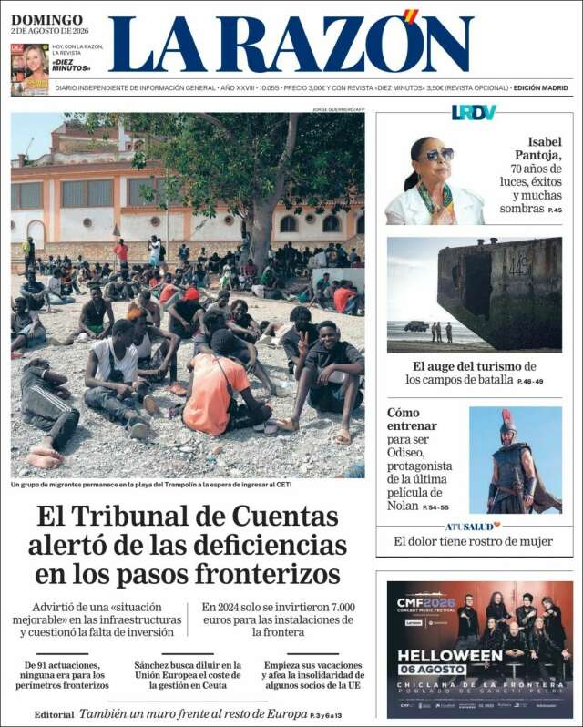 Portada de La Razón