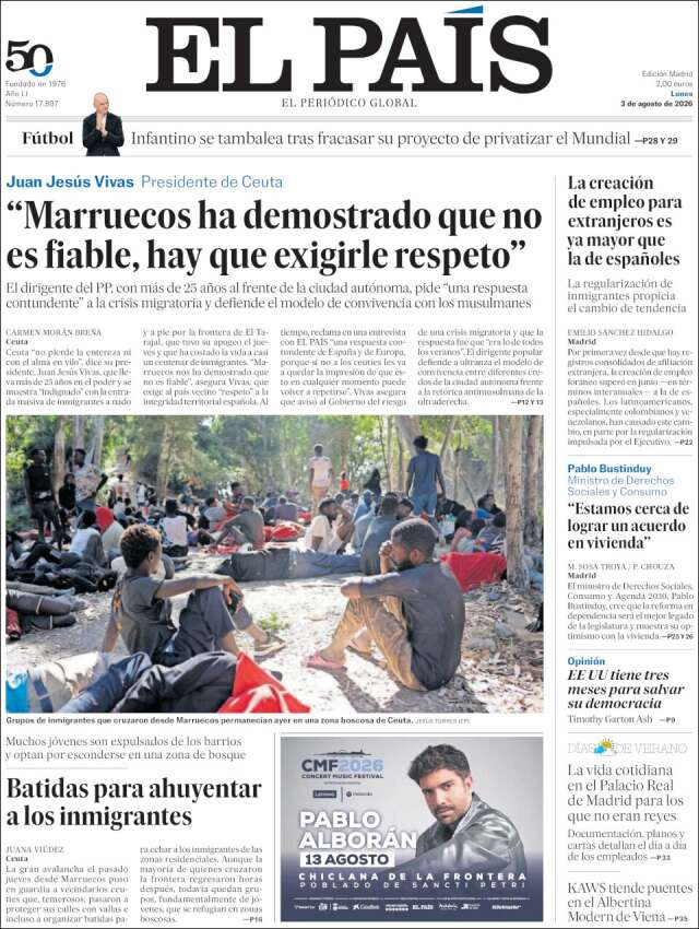 Portada de El País