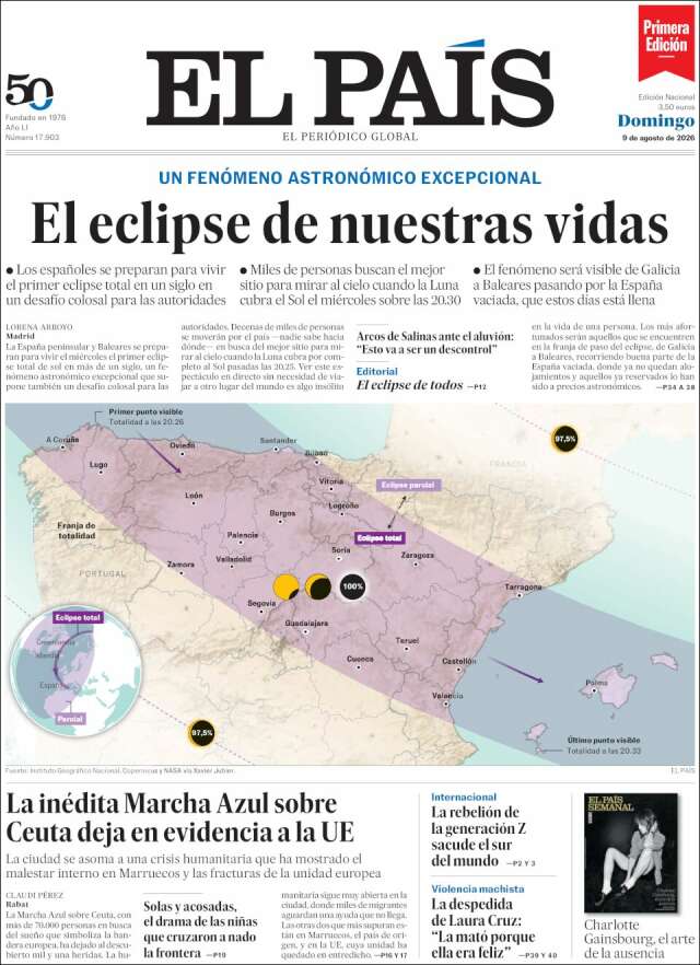 Portada de El País