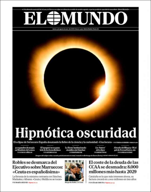 Portada de El Mundo