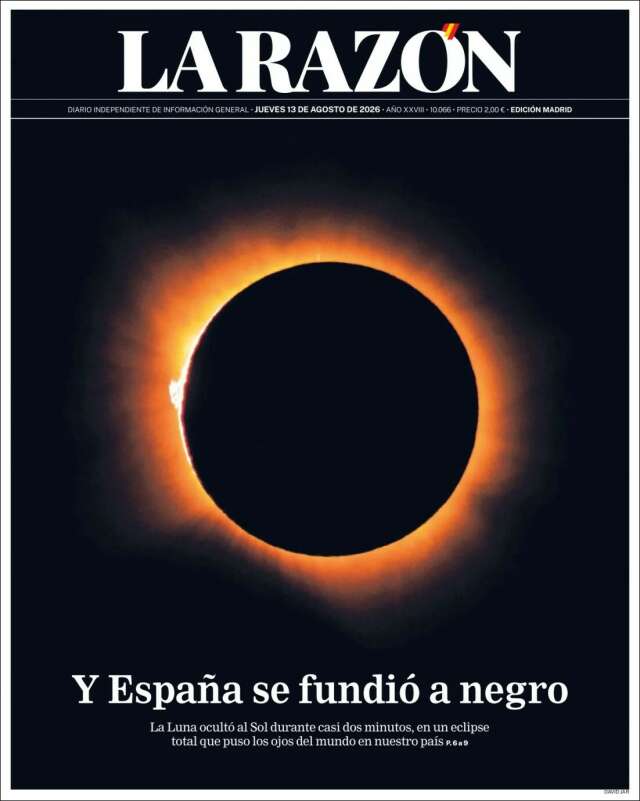 Portada de La Razón
