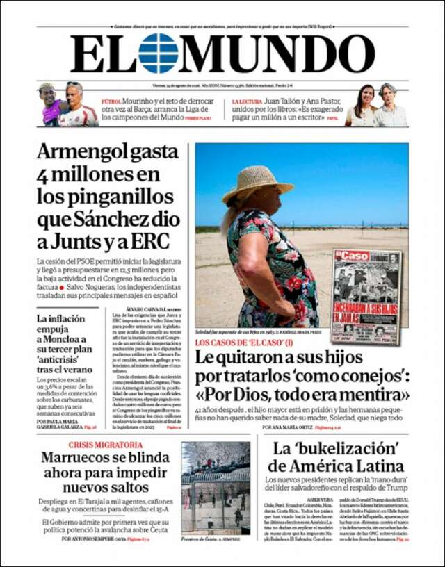 Portada de El Mundo