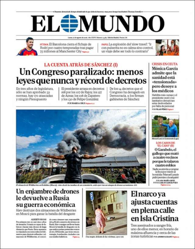 Portada de El Mundo
