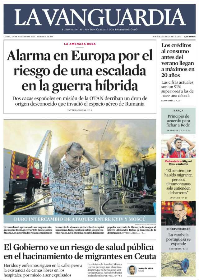 Portada de La Vanguardia