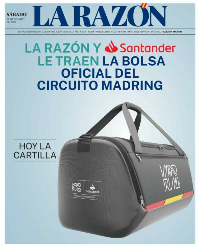 Portada de La Razón