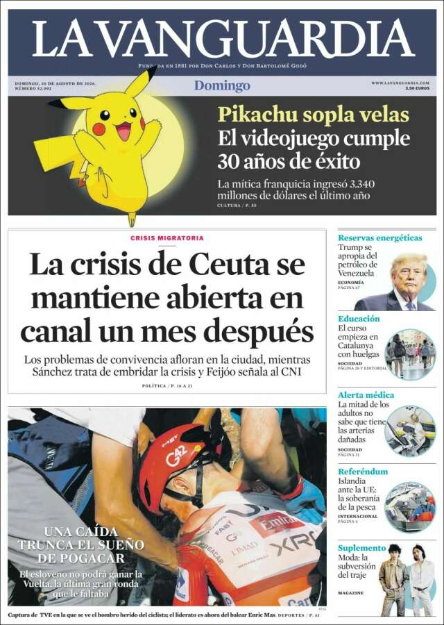 Portada de La Vanguardia