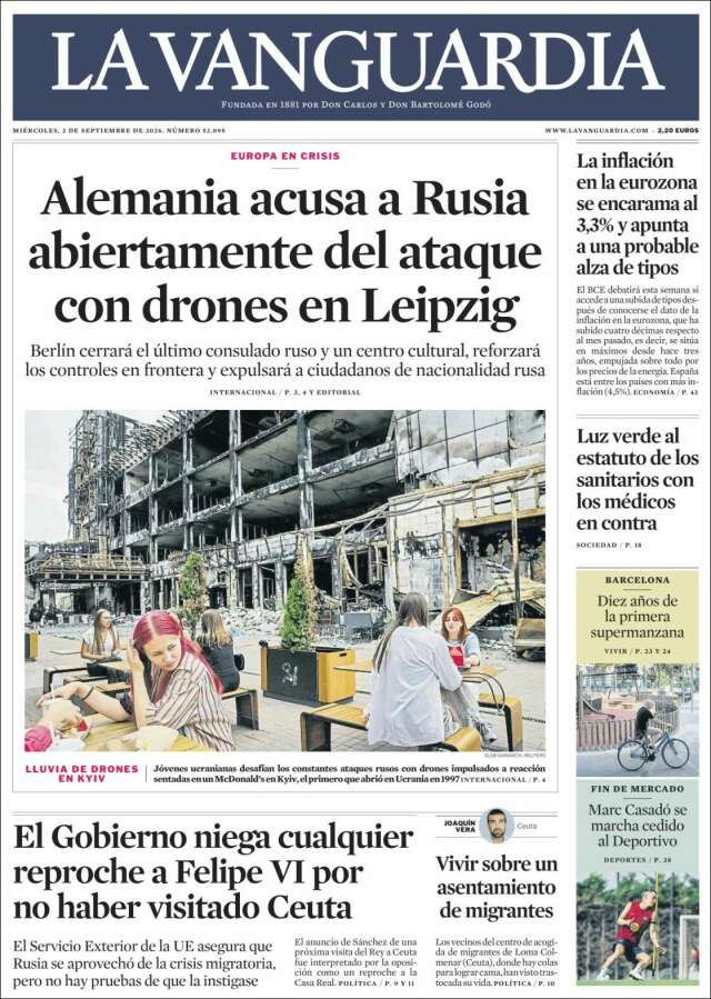 Portada de La Vanguardia