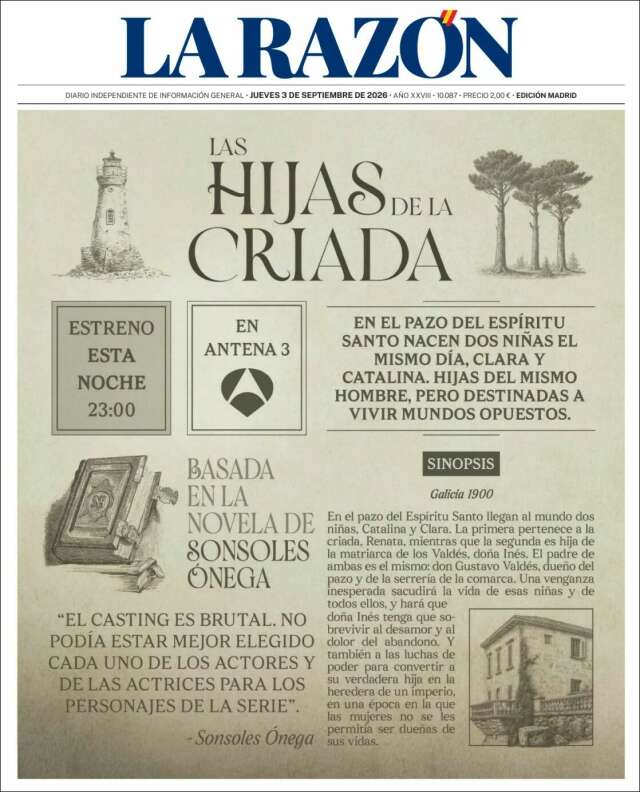 Portada de La Razón