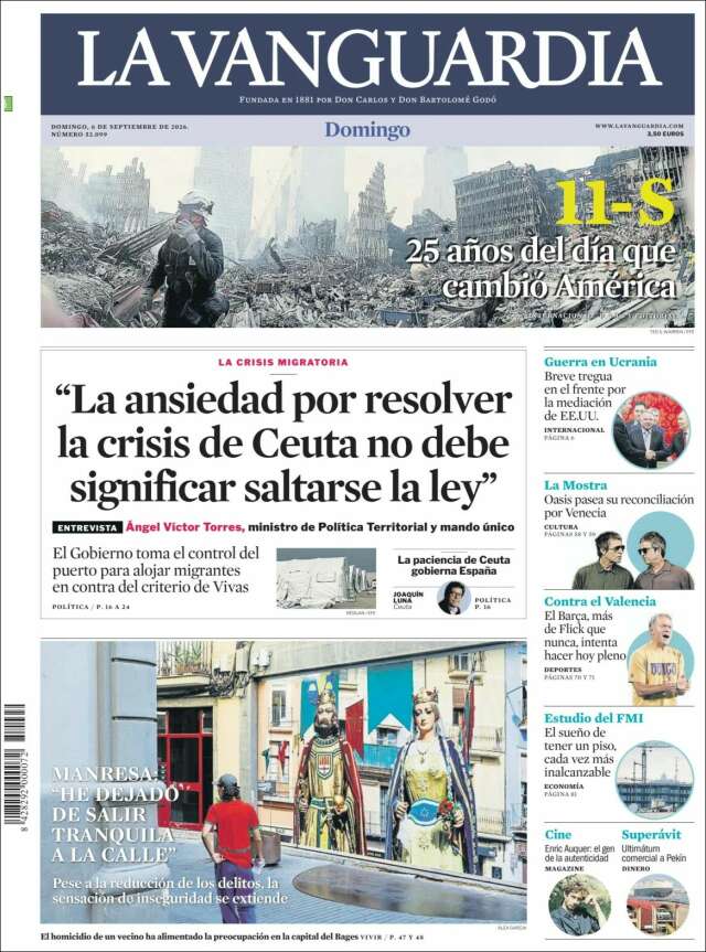 Portada de La Vanguardia