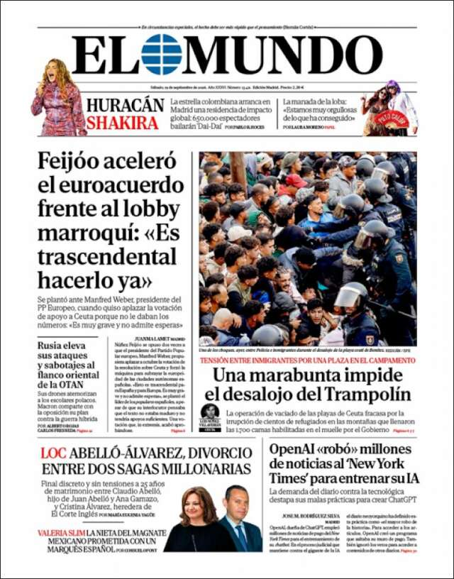 Portada de El Mundo