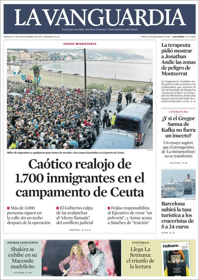 Portada de La Vanguardia