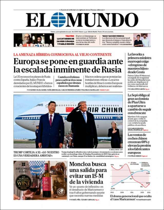Portada de El Mundo