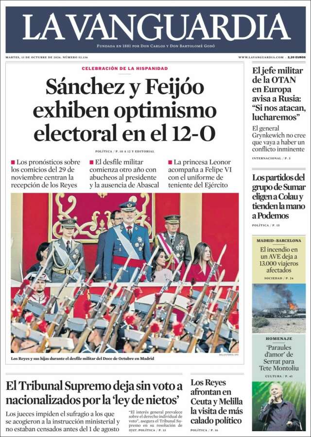 Portada de La Vanguardia