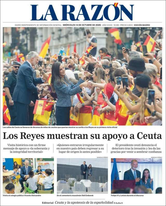 Portada de La Razón