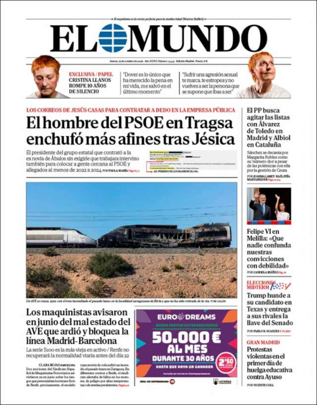 Portada de El Mundo