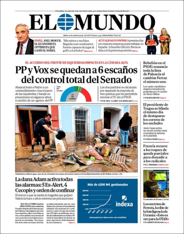 Portada de El Mundo