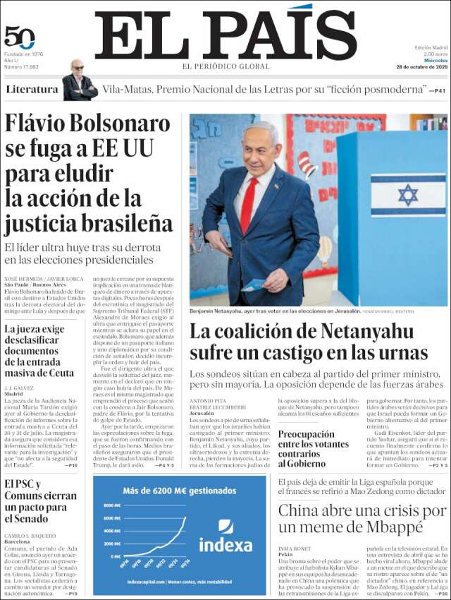 Portada de El País